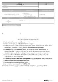 Examenes UNIR de la asignatura Desarrollo afectivo y social.