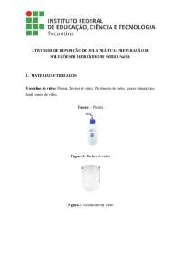 PREPARAÇÃO DE SOLUÇÕES DE HIDRÓXIDO DE SÓDIO- NaOH