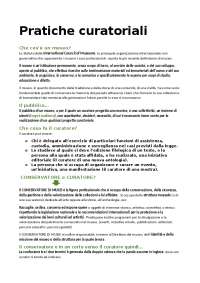 Pratiche curatoriali appunti completi di tutto per l'esame 2023