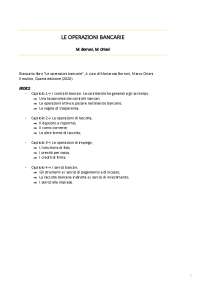 Riassunto Operazioni Bancarie Borroni e Oriani
