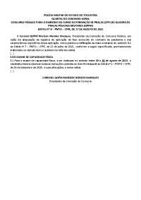 Edital PM CE cespe com disciplinas