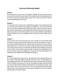 Resumen por capítulos del libro Wuthering Heights (2 Bachillerato)