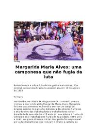 Margarida Maria Alves uma camponesa que não fugia da luta