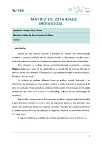 ANALISE DAS DEMONSTRAÇÕES CONTABEIS.