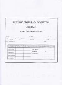 cuadernillo de cattel - -  1