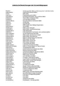 Arzneimittel Liste aus der Pflege