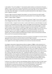 risposta alla prima domanda esame INTRODUZIONE ALLO STUDIO DELLE RELIGIONI