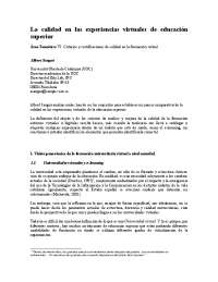 Calidad en la Formación Virtual: Criterios y Certificaciones