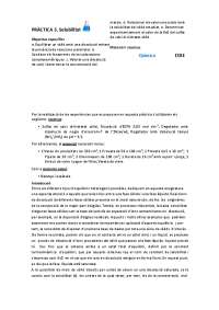 Practica 3 Solubilitat Quimica UPC