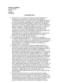Caso Práctico: Transmisión de Negocio y Derecho Laboral - Prof. Thibault Aranda