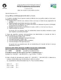 Lista de Exercícios nº 1.