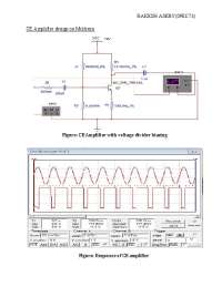 CE Amplifier design on Multisim