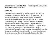 The History of Sexuality: An Introduction - Prof. Soliman