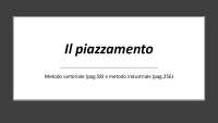 Regole del piazzamento sartoriale e industriale