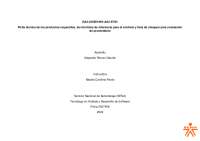 ficha con los productos requeridos