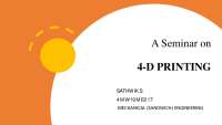 4d printing and applications
