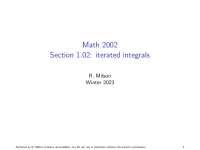 Iterated Integrals and Cartesian Products