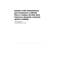 paniere svolto alimentazione per il benessere e l'attività fisica 
e campus