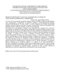 PRODUCTOS REFINADOS Y SALUD, EN LA DINÁMICA DE LA GUERRA NO
CONVENCIONAL