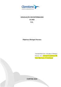 Objetivos Biologia Humana