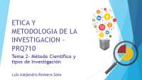 Método Científico y Tipos de Investigación: Apuntes de Clase