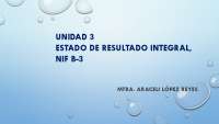 Estado de resultados Arquitectura