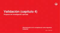 Validación de un proyecto de investigación aplicada