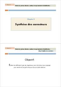 Cour d'Automatique et systèmes linéaires chapitre 5