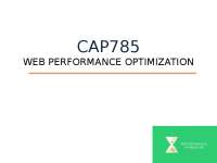 Web Performance Optimization with PHP: Introduction and Extensions