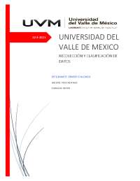 Recolección y clasificación de datos