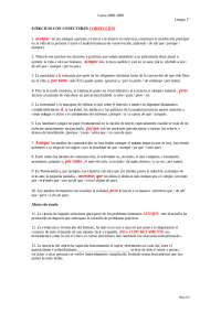 Ejercicios de Conectores para Lengua Española: Curso 2008-2009