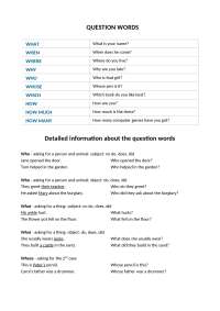 Question Words