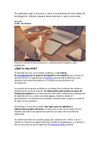 La estructura y los elementos clave de una tesis