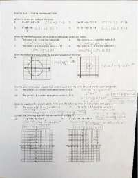 Practice Quiz 1 Finding Equation of Circles