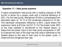 Heat Pump Systems: A Refrigeration Machines Problem