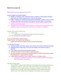 Media ethics part one