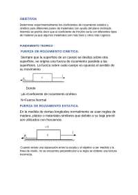 Determinación experimental de los coeficientes de fricción estática y cinética