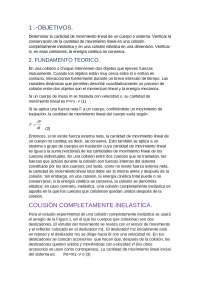 Conservación de la cantidad de movimiento y energía cinética en colisiones