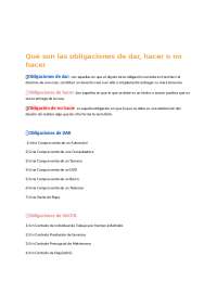 Introducción a las Obligaciones: Dar, Hacer y No Hacer