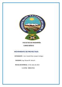 Movimiento de Proyectiles
