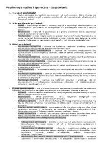 ANNA SOŁTYS PSYCHOLOGIA OGÓLNA WYKŁADY