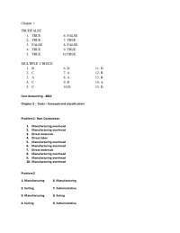 Cost Accounting, De Leon, Answer Key