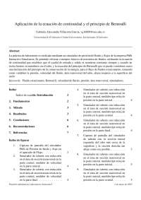 Aplicación de la ecuación de continuidad y el principio de Bernoulli