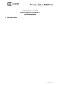 Pruebas y Calidad de Software