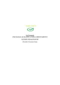 Psicologia Scolastica e dell'Orientamento - Panieri Completi per Scienze Pedagogiche