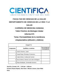 INFORME N5 BIOLOGÍA LABORATORIO
