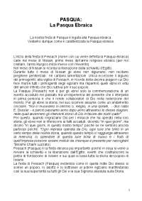 La Pasqua ebraica storia e descrivere momenti