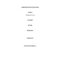 Ejercicio de caja de administración financiera