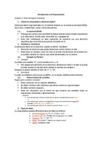 Introducción a la Programación: Almacenamiento y Manejo de Datos