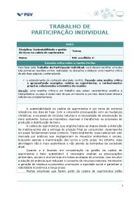 Sustentabilidade e gestão de riscos na cadeia de suprimentos